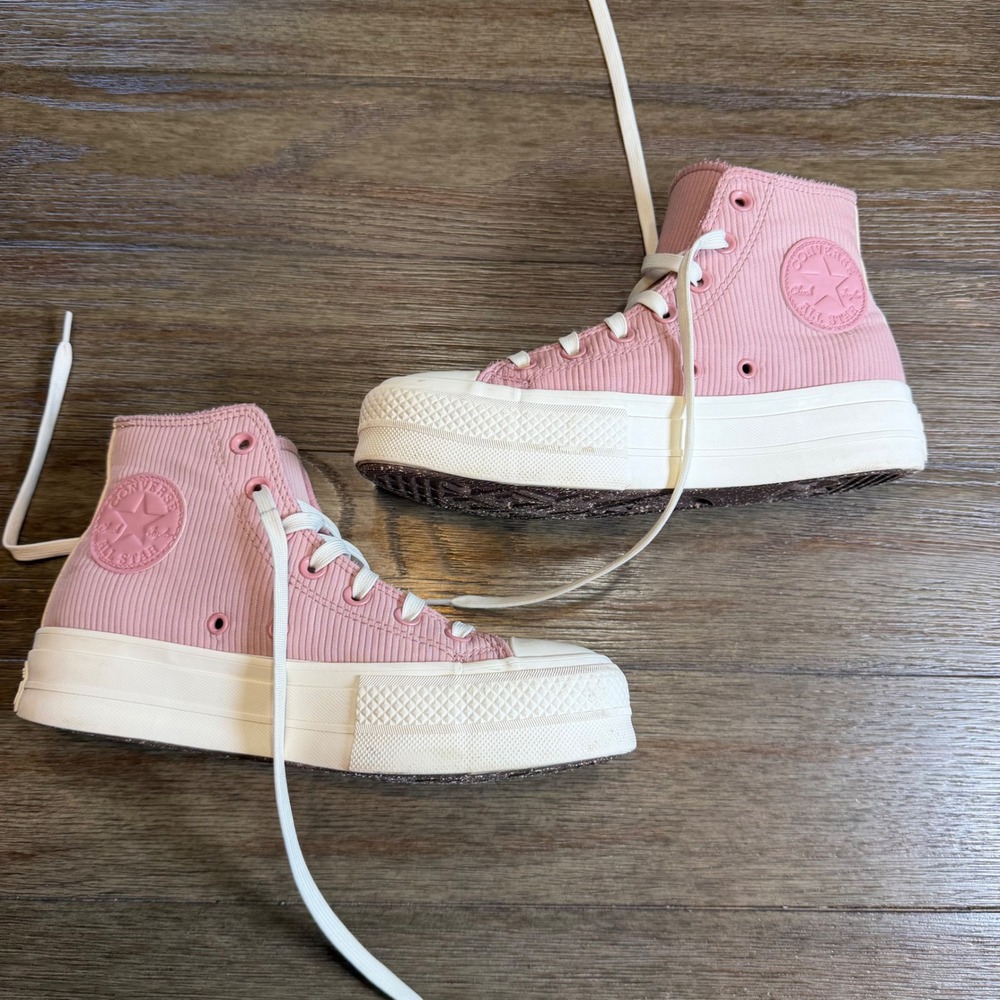 Converse Chuck Taylor All Star Lift Hi Night Flamingo Pink Water Repellent Sz 7 - Picture 8 of 11
